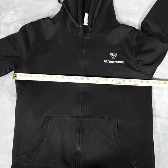 Sydney Jiu Jitsu Academy SJJA Sherpa Lined Hoodie Mens L Full Zip Logo Black - Picture 10 of 12